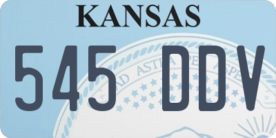 KS license plate 545DDV