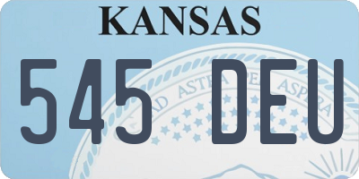 KS license plate 545DEU