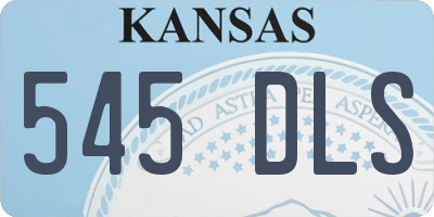 KS license plate 545DLS