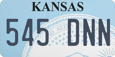KS license plate 545DNN