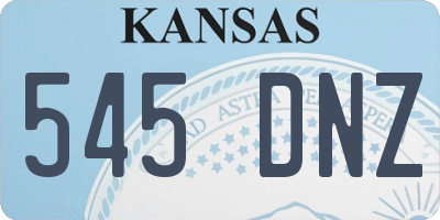KS license plate 545DNZ