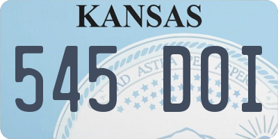 KS license plate 545DOI