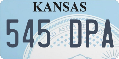 KS license plate 545DPA