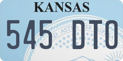 KS license plate 545DTO