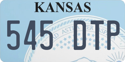 KS license plate 545DTP