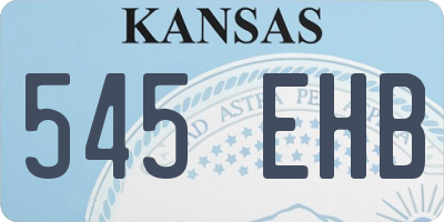 KS license plate 545EHB