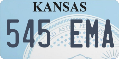 KS license plate 545EMA