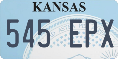 KS license plate 545EPX