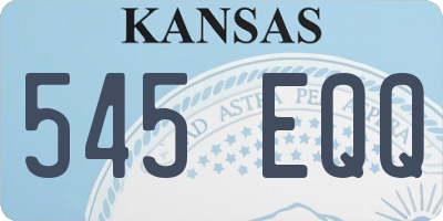 KS license plate 545EQQ