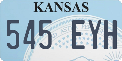 KS license plate 545EYH