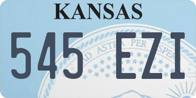 KS license plate 545EZI