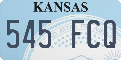KS license plate 545FCQ