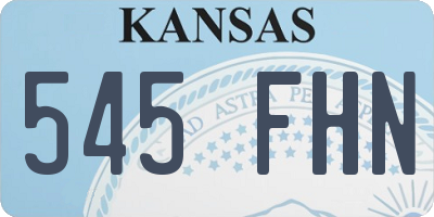 KS license plate 545FHN