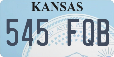 KS license plate 545FQB