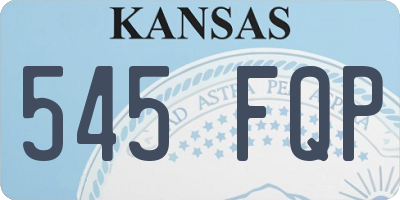 KS license plate 545FQP