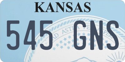 KS license plate 545GNS