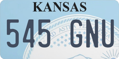 KS license plate 545GNU