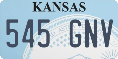 KS license plate 545GNV