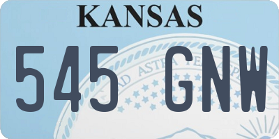 KS license plate 545GNW