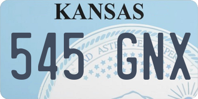 KS license plate 545GNX