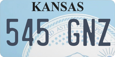 KS license plate 545GNZ