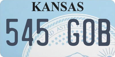 KS license plate 545GOB