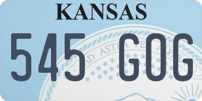 KS license plate 545GOG