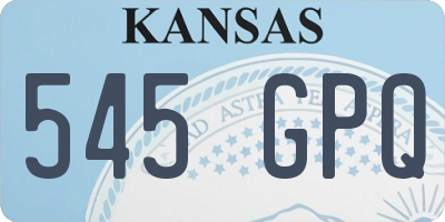 KS license plate 545GPQ