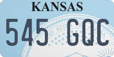KS license plate 545GQC