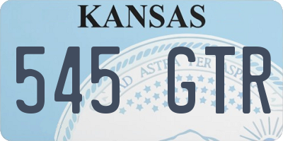 KS license plate 545GTR