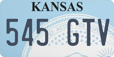 KS license plate 545GTV