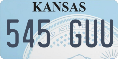 KS license plate 545GUU