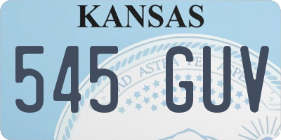 KS license plate 545GUV