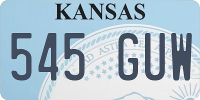 KS license plate 545GUW