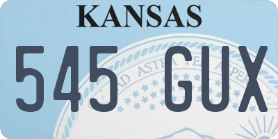 KS license plate 545GUX