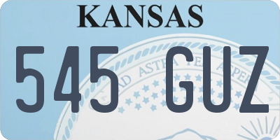 KS license plate 545GUZ