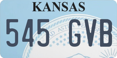 KS license plate 545GVB