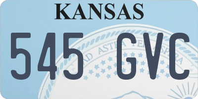 KS license plate 545GVC