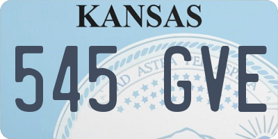 KS license plate 545GVE