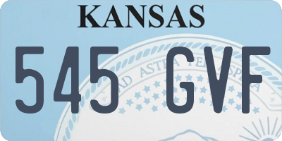 KS license plate 545GVF
