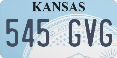KS license plate 545GVG