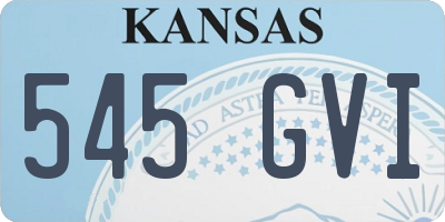 KS license plate 545GVI