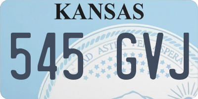 KS license plate 545GVJ