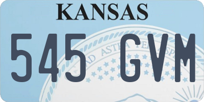 KS license plate 545GVM