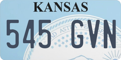 KS license plate 545GVN