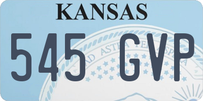 KS license plate 545GVP