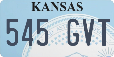KS license plate 545GVT