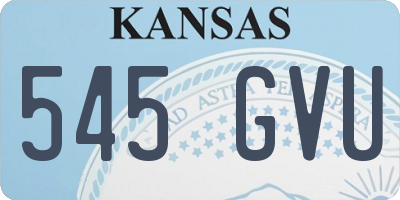 KS license plate 545GVU