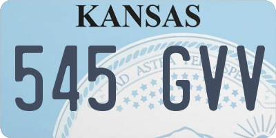 KS license plate 545GVV