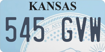 KS license plate 545GVW